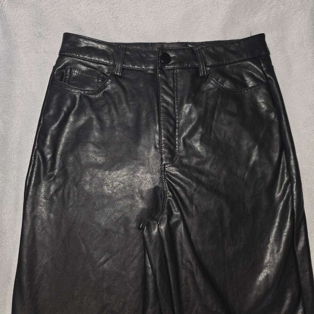FASHION NOVA  Faux Leather Tummy‎ Tuck Leggings Black Size Medium 28W 32L Pants